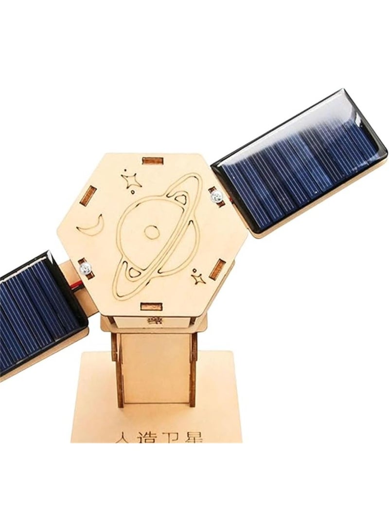 Daytoyz DIY Artificial Satellite Model, Wood Science Projects Experiment Kits, Novelty Scientific Building Toy, DIY Model Kits for Exploring Principles of Artificial Satellites, Gift, Teaching Prop - Image 2